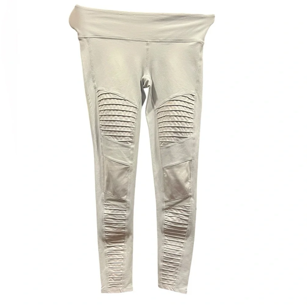 ALO Yoga Cream Ribbed Leggings